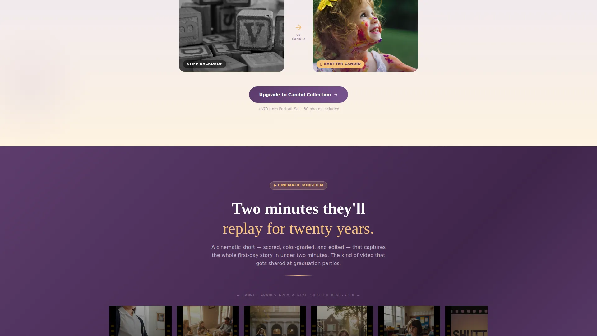 Back-to-School Photo & Video Studio Landing Page