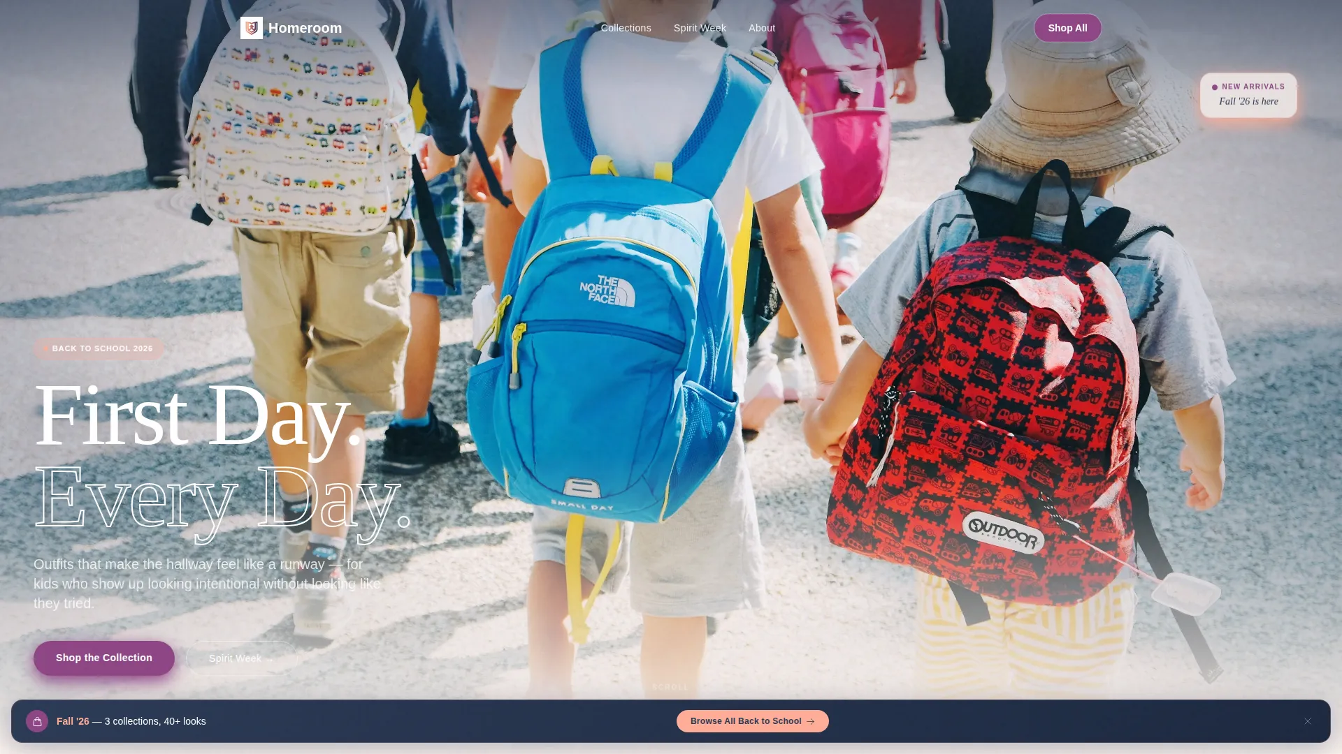 Back-to-School Clothing Landing Page Template
