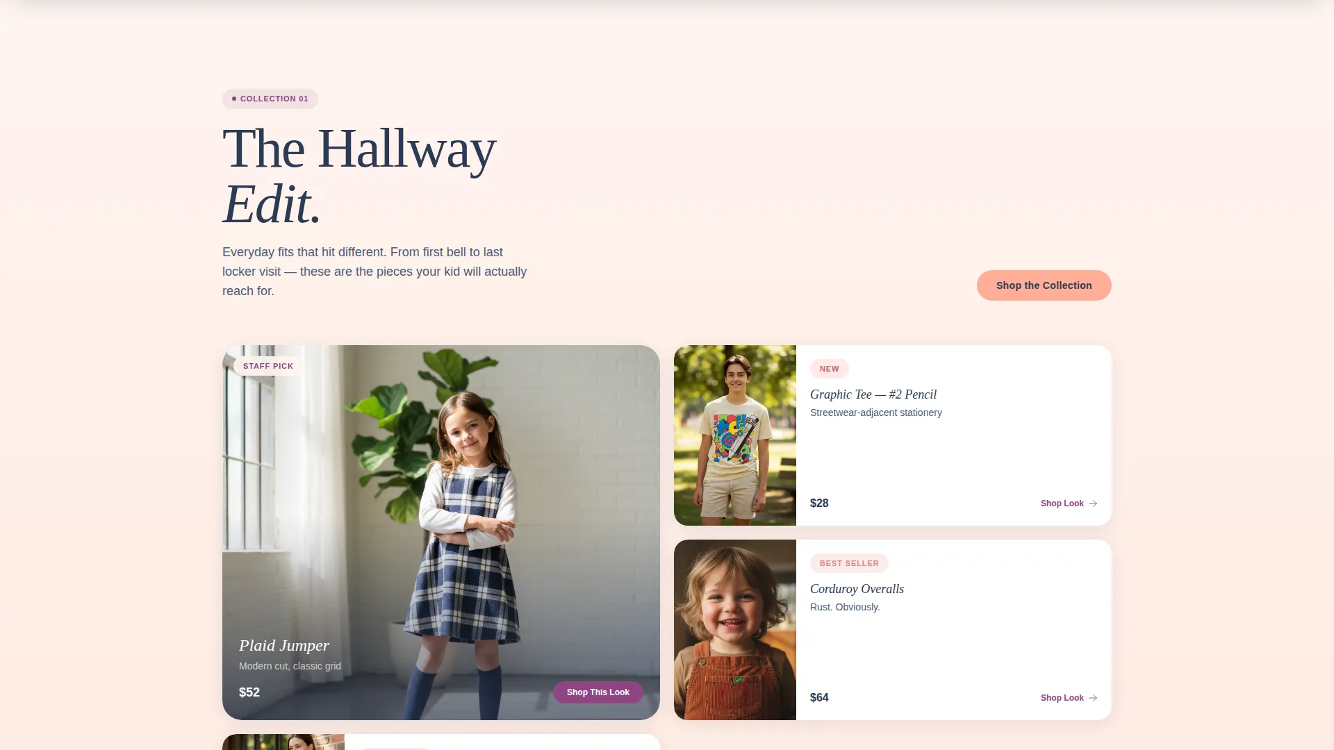 Back-to-School Clothing Landing Page Template