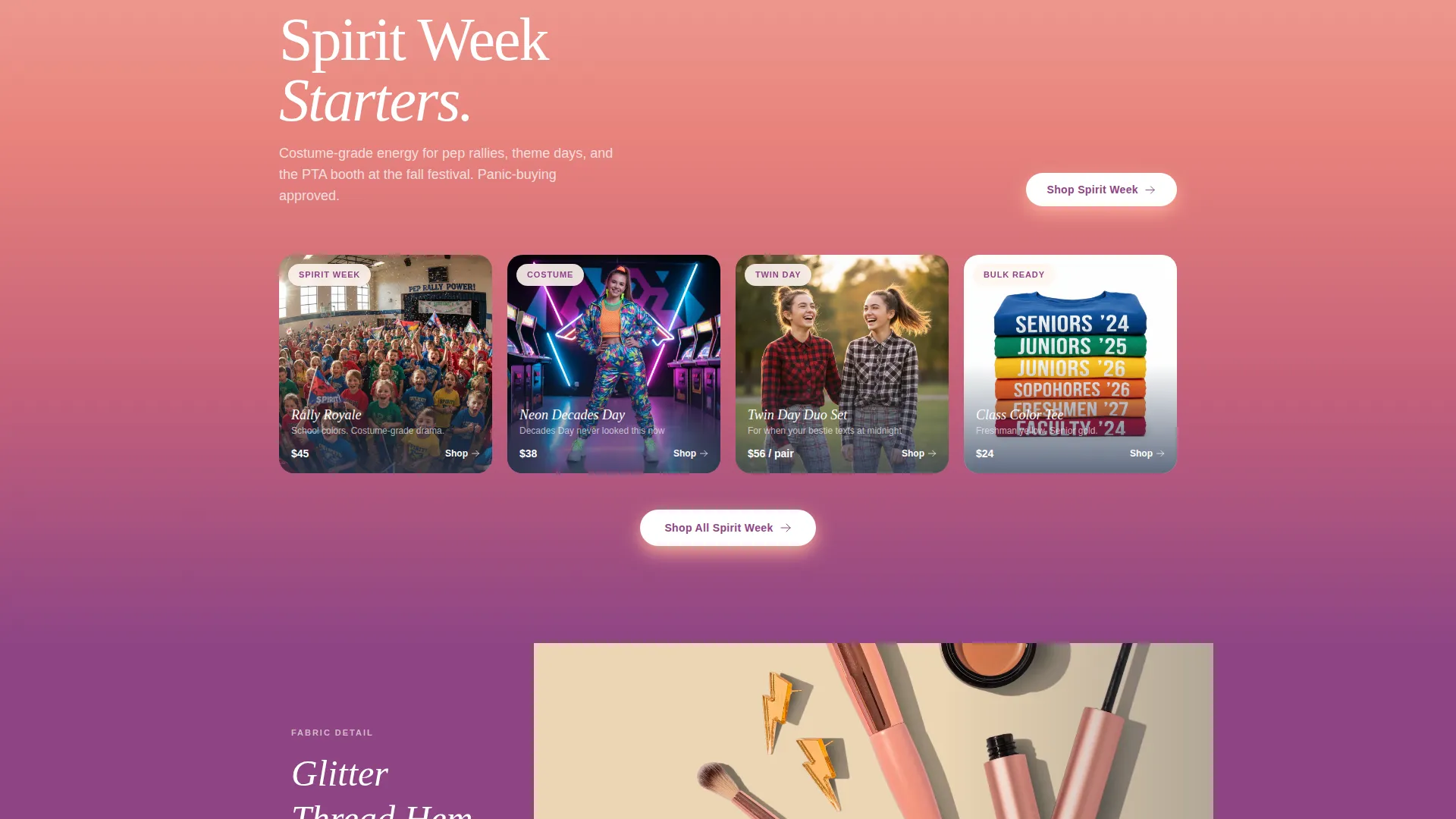 Back-to-School Clothing Landing Page Template