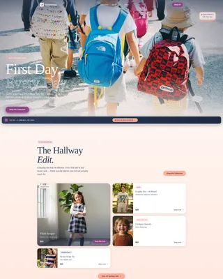 Back-to-School Clothing Landing Page Template