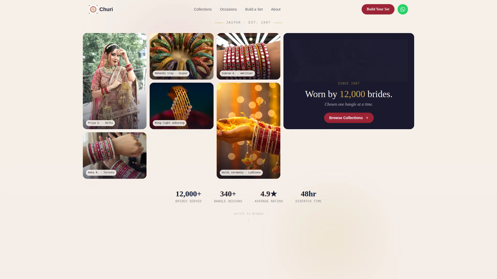 Elegant Bangle Store Landing Page Template