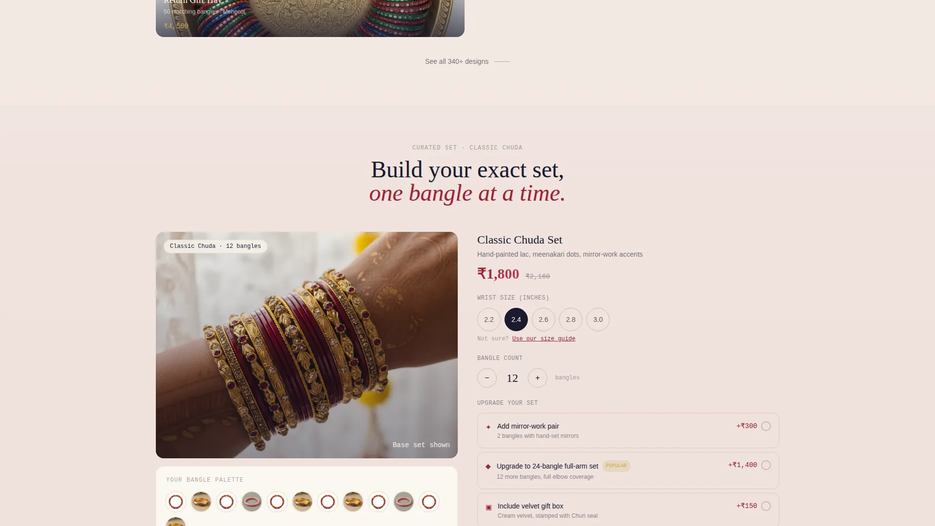 Elegant Bangle Store Landing Page Template