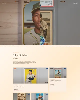 Baseball Memorabilia Landing Page Template