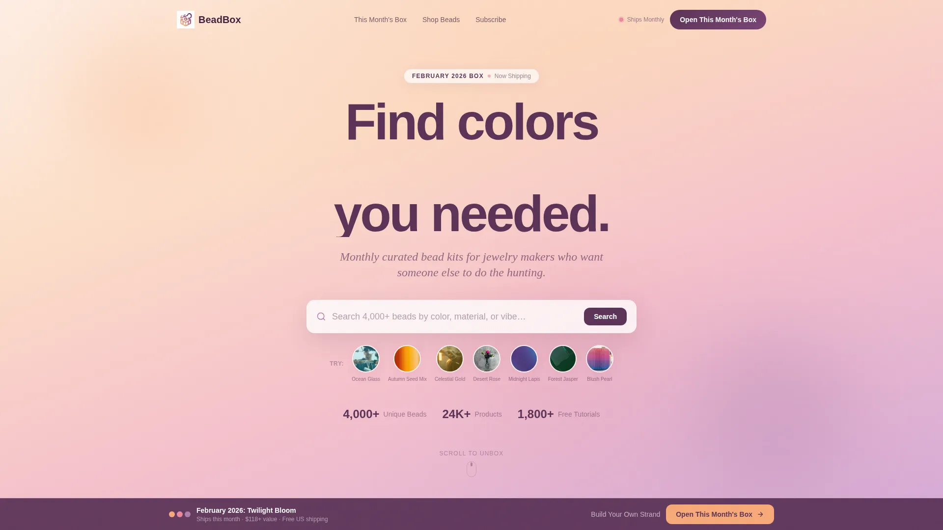 Jewelry Supply Shop Landing Page Template