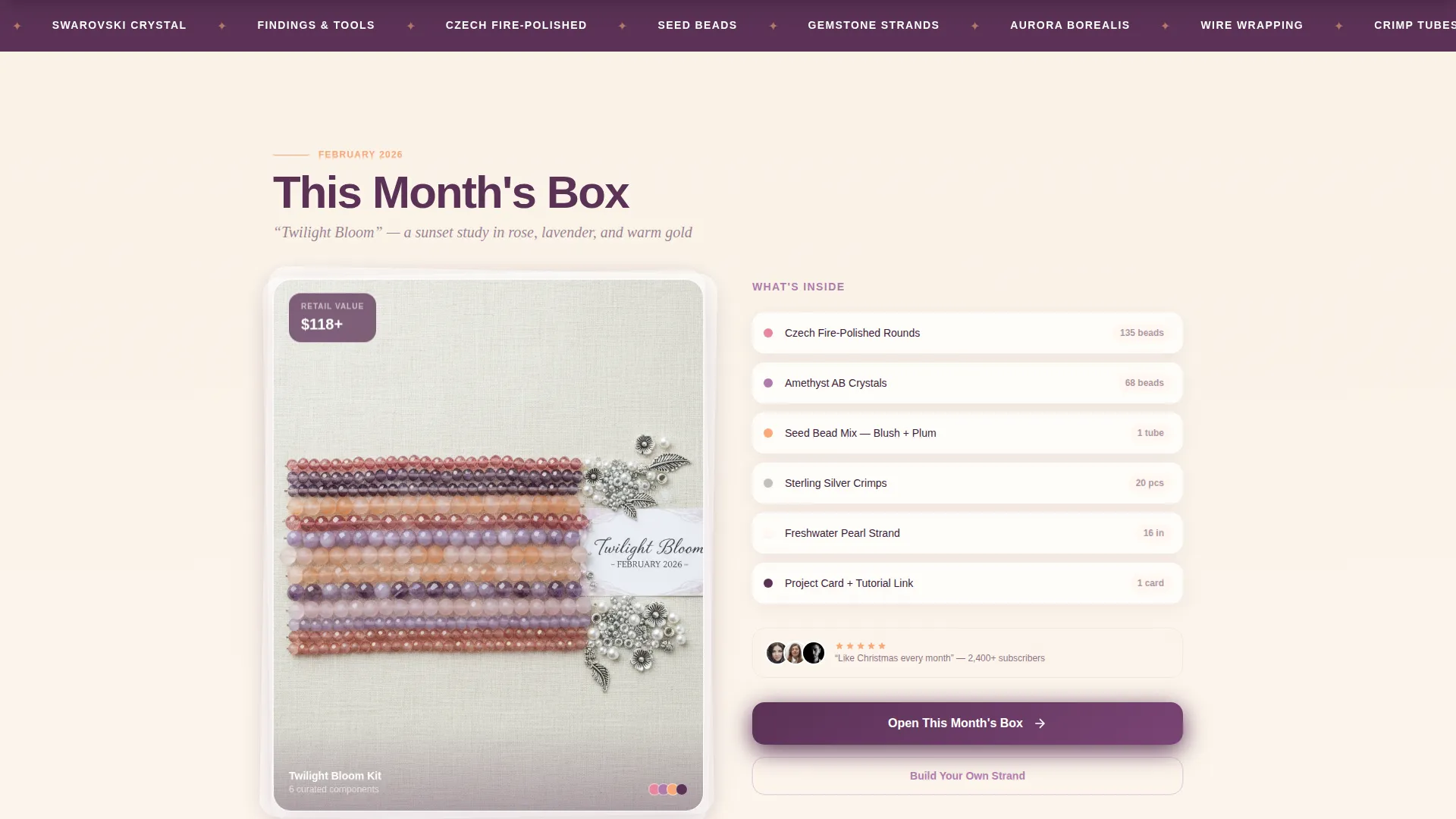 Jewelry Supply Shop Landing Page Template