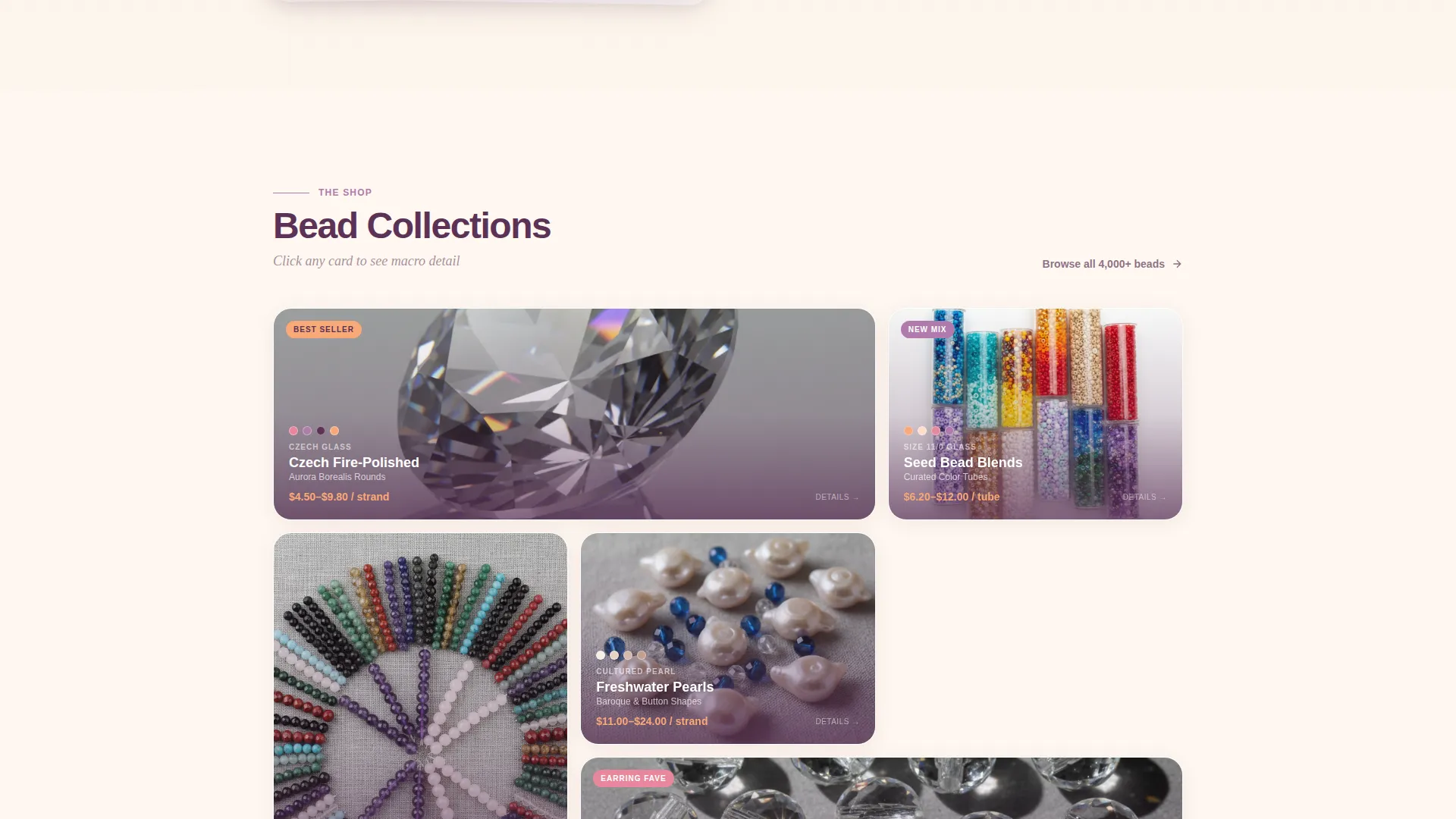 Jewelry Supply Shop Landing Page Template