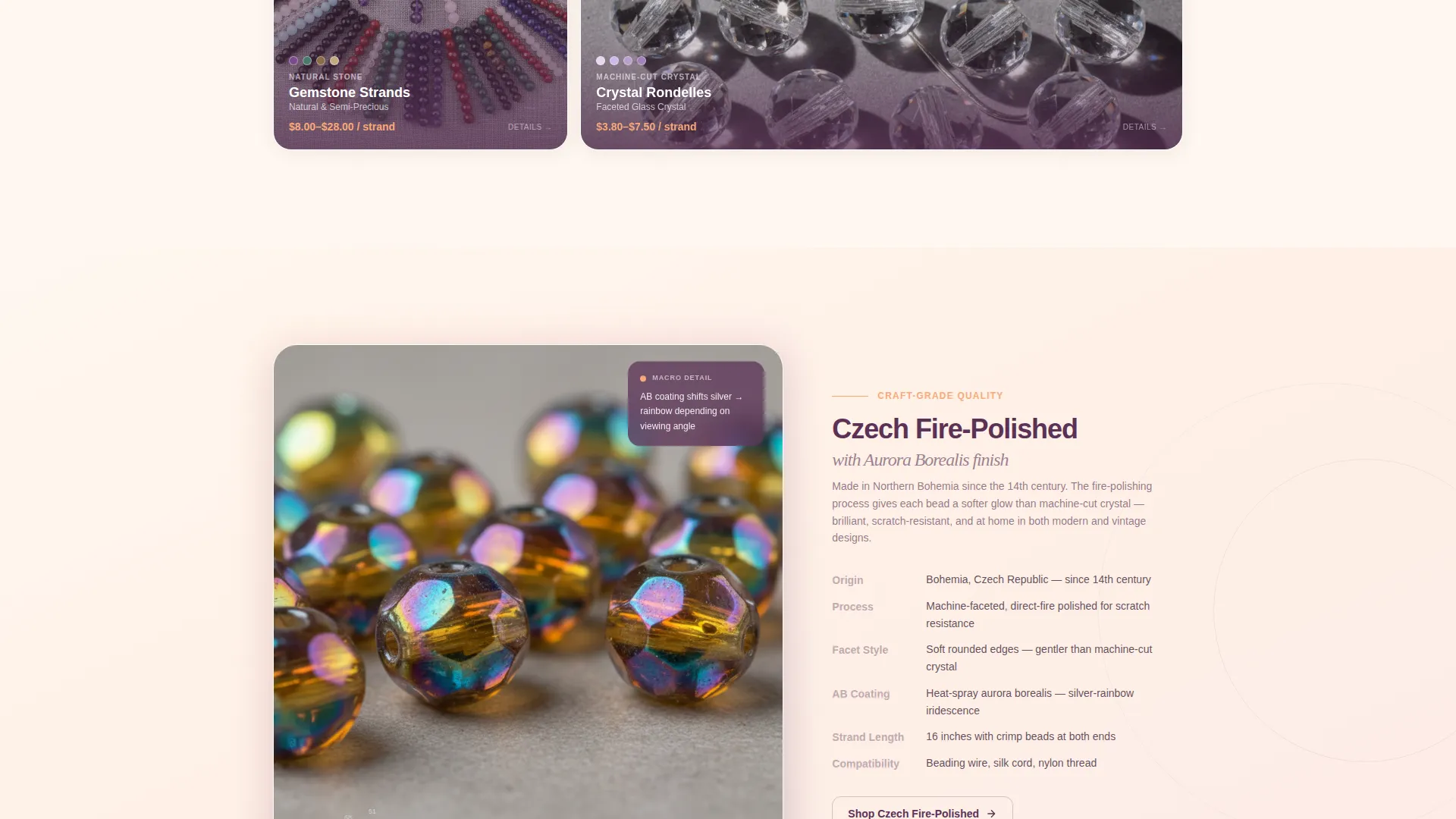 Jewelry Supply Shop Landing Page Template