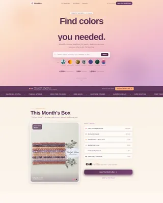 Jewelry Supply Shop Landing Page Template