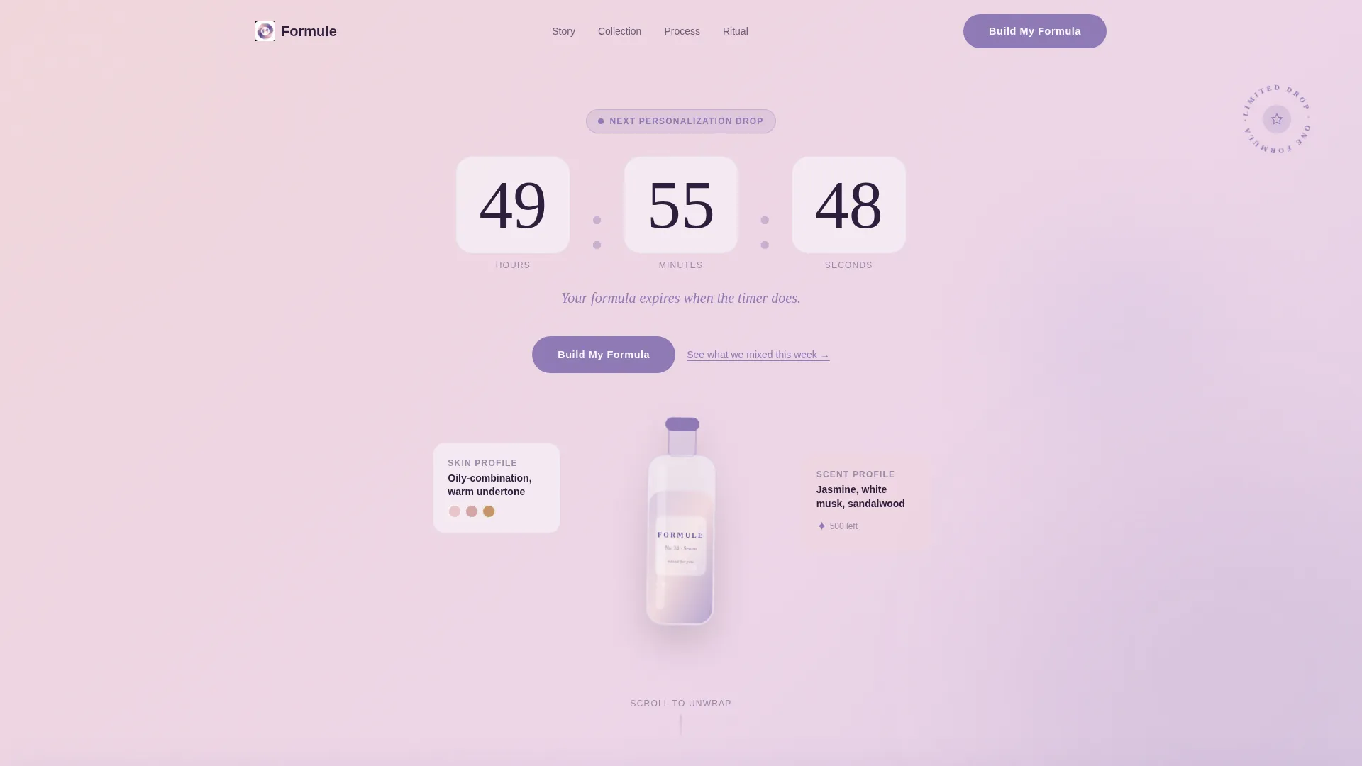 Personalized Beauty Landing Page Template