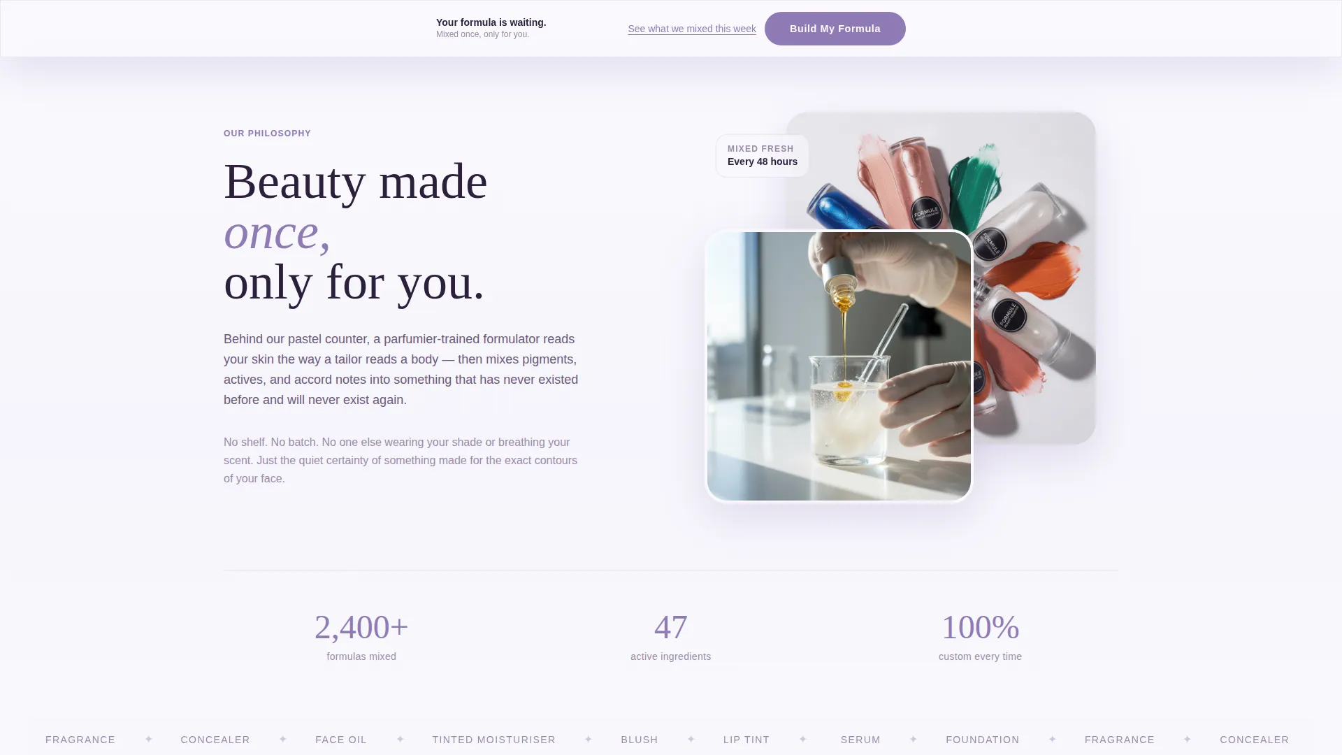 Personalized Beauty Landing Page Template