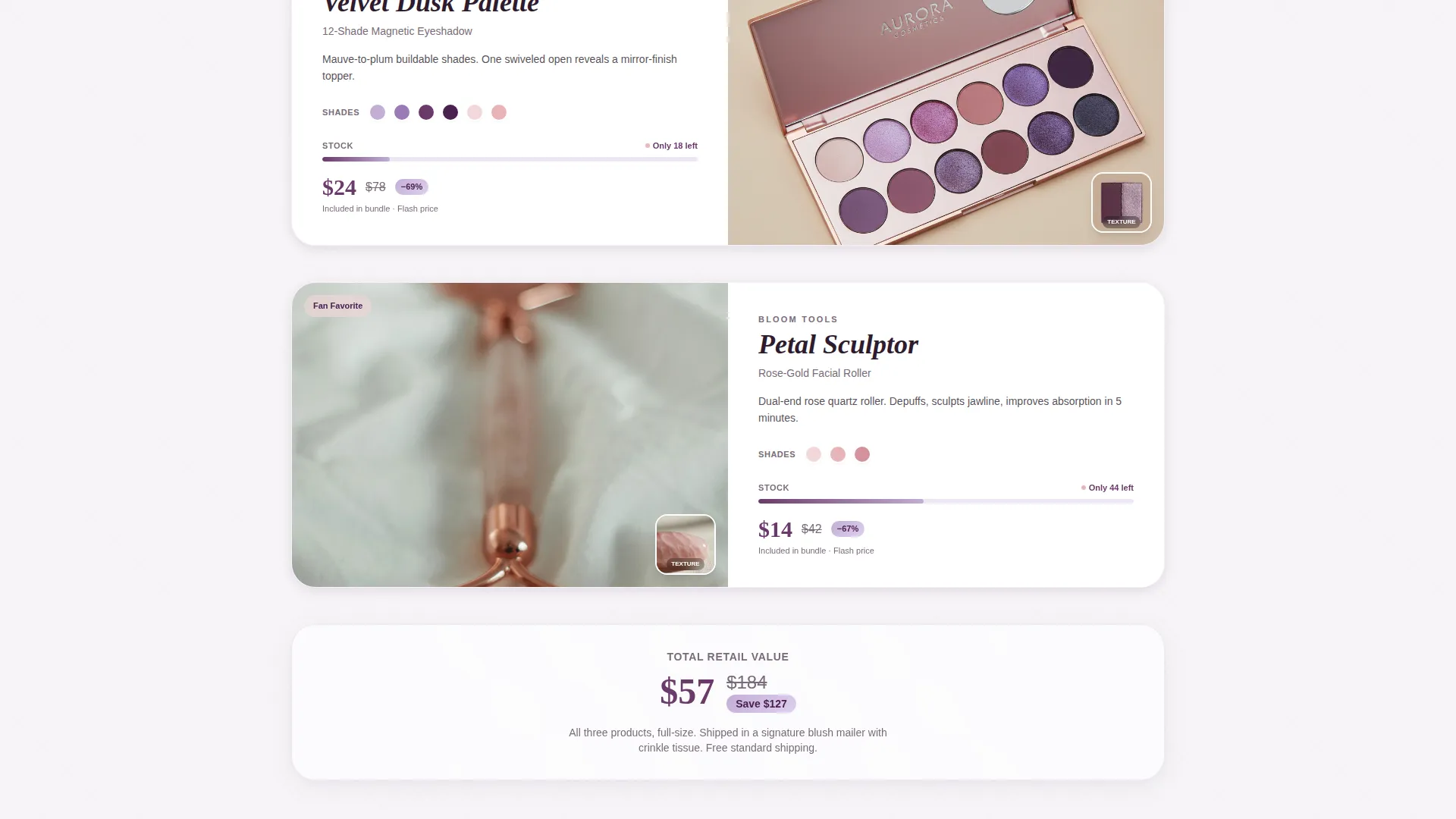 Beauty Flash Sale Landing Page Template
