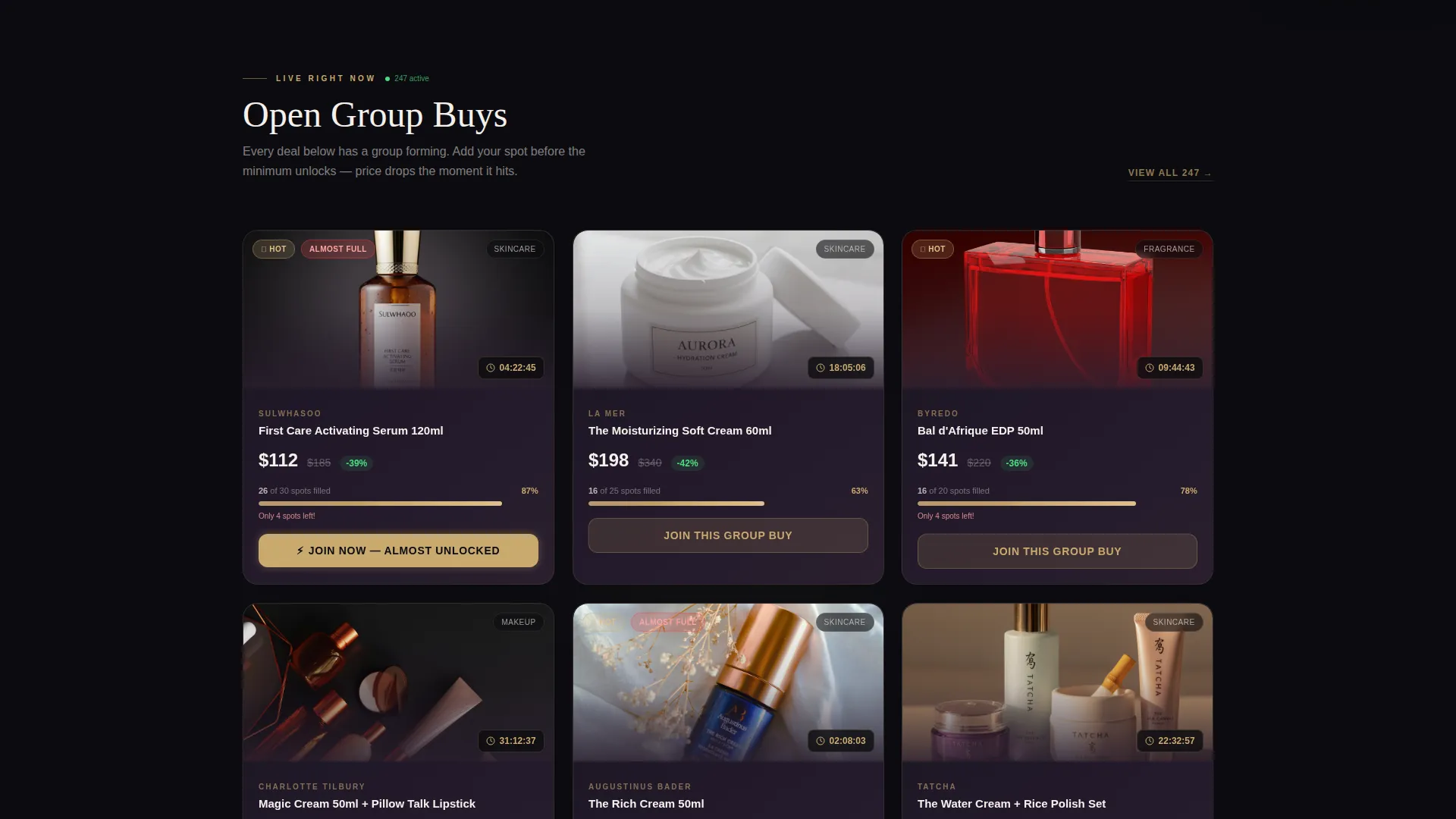 Luxury Beauty Group Buying Landing Page Template