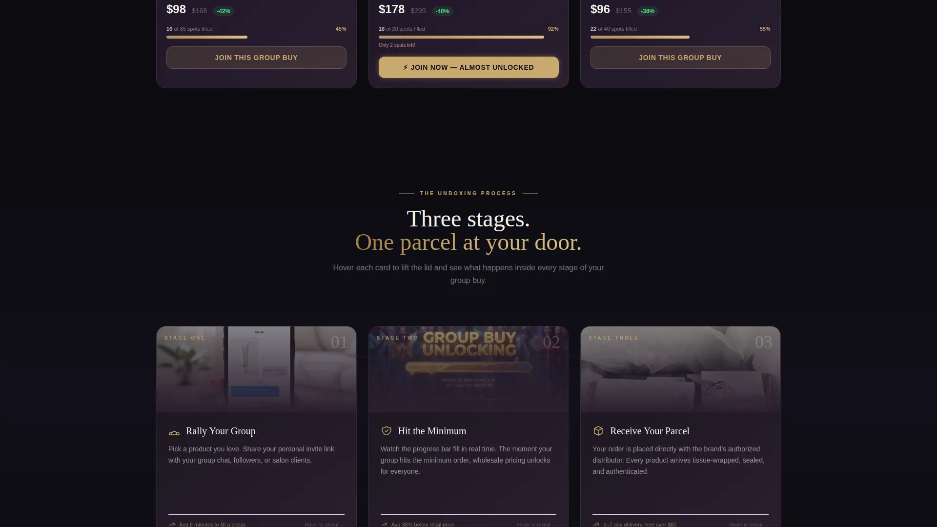 Luxury Beauty Group Buying Landing Page Template
