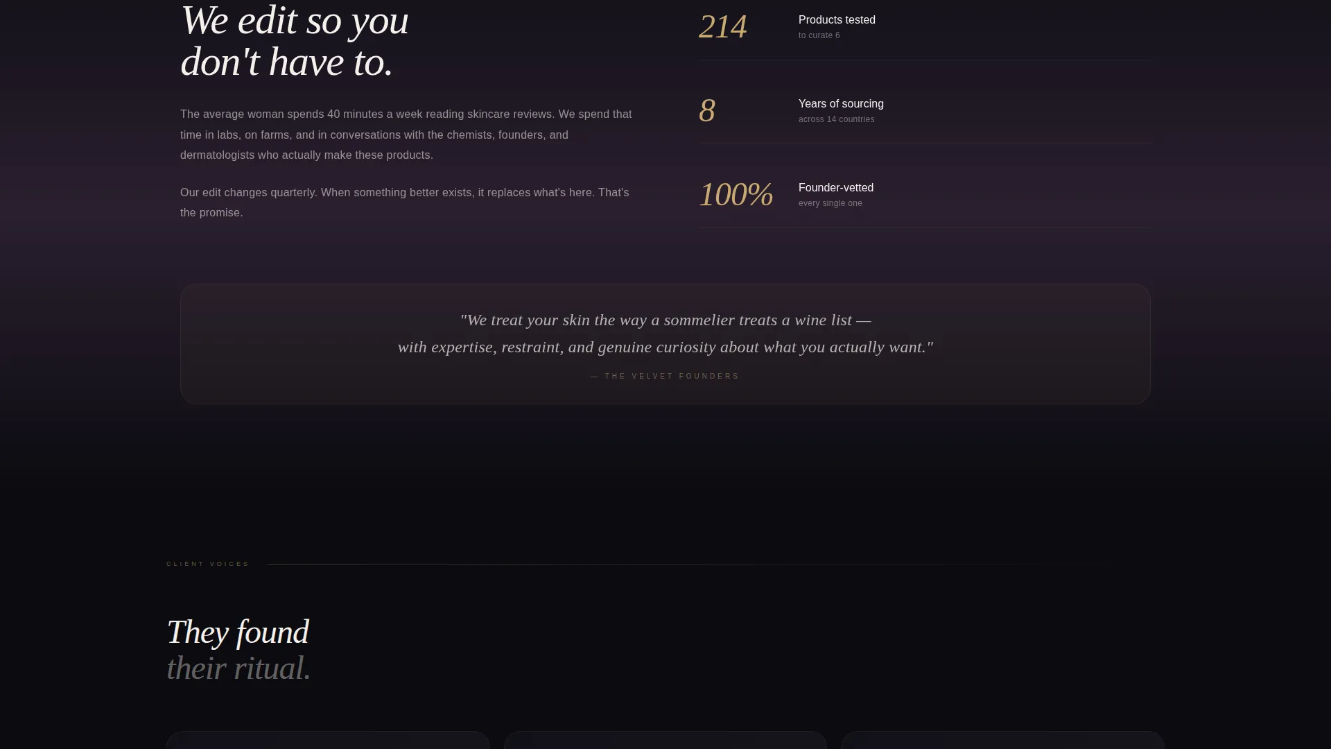 Luxury Beauty Landing Page Template for Curated Boutiques
