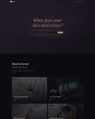 Luxury Beauty Landing Page Template for Curated Boutiques