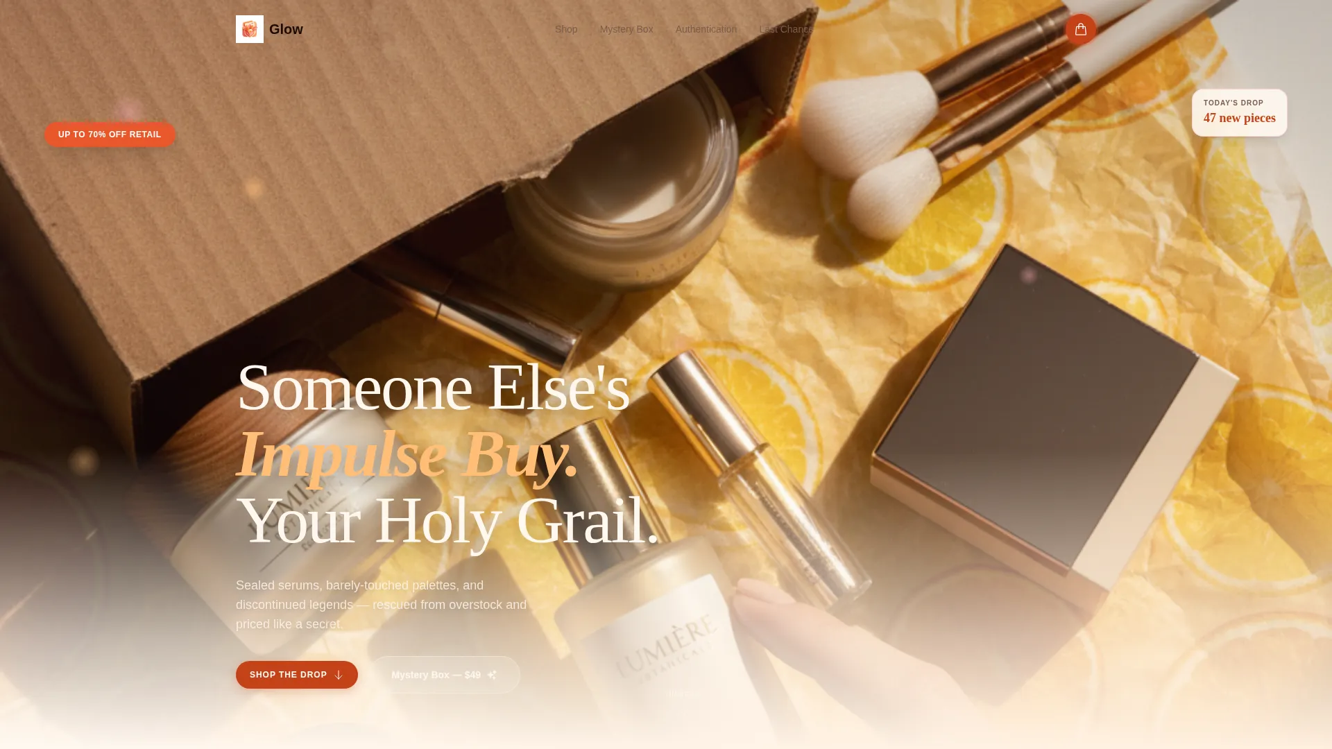 Luxe Beauty Resale Landing Page Template