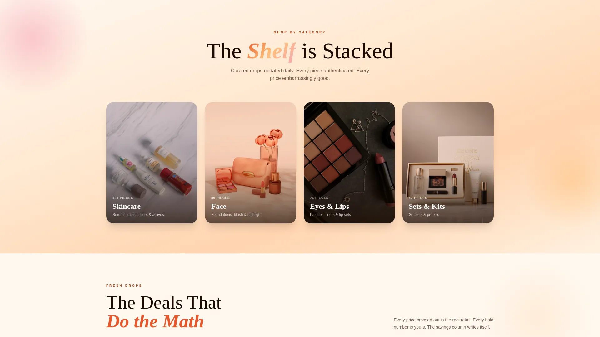 Luxe Beauty Resale Landing Page Template