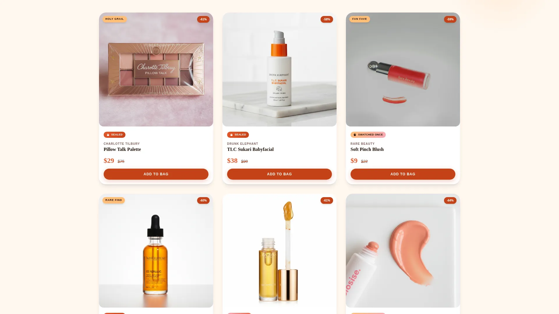Luxe Beauty Resale Landing Page Template