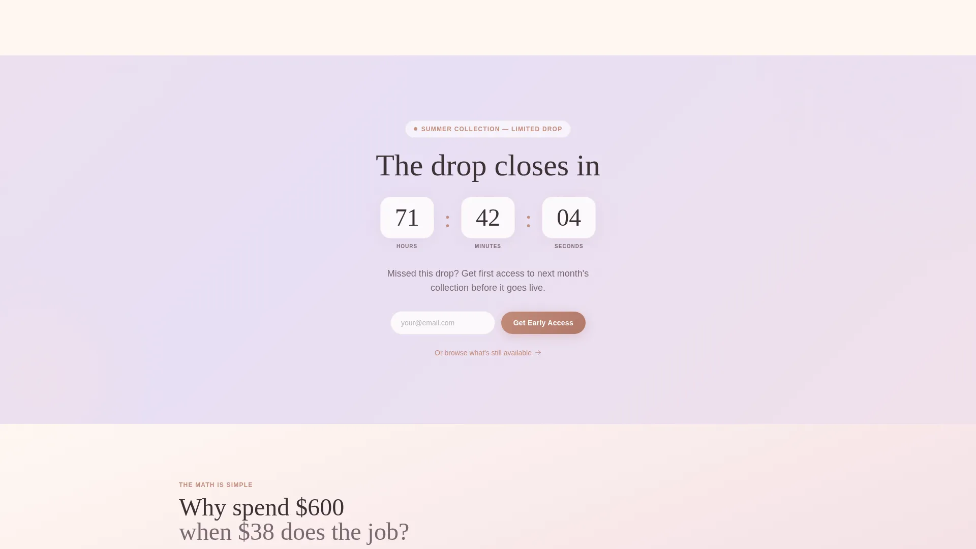 Luxe Beauty Rental Landing Page Template