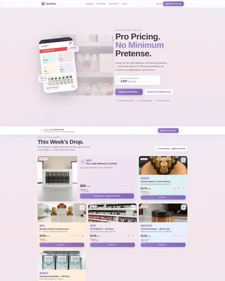 Wholesale Beauty Landing Page Template