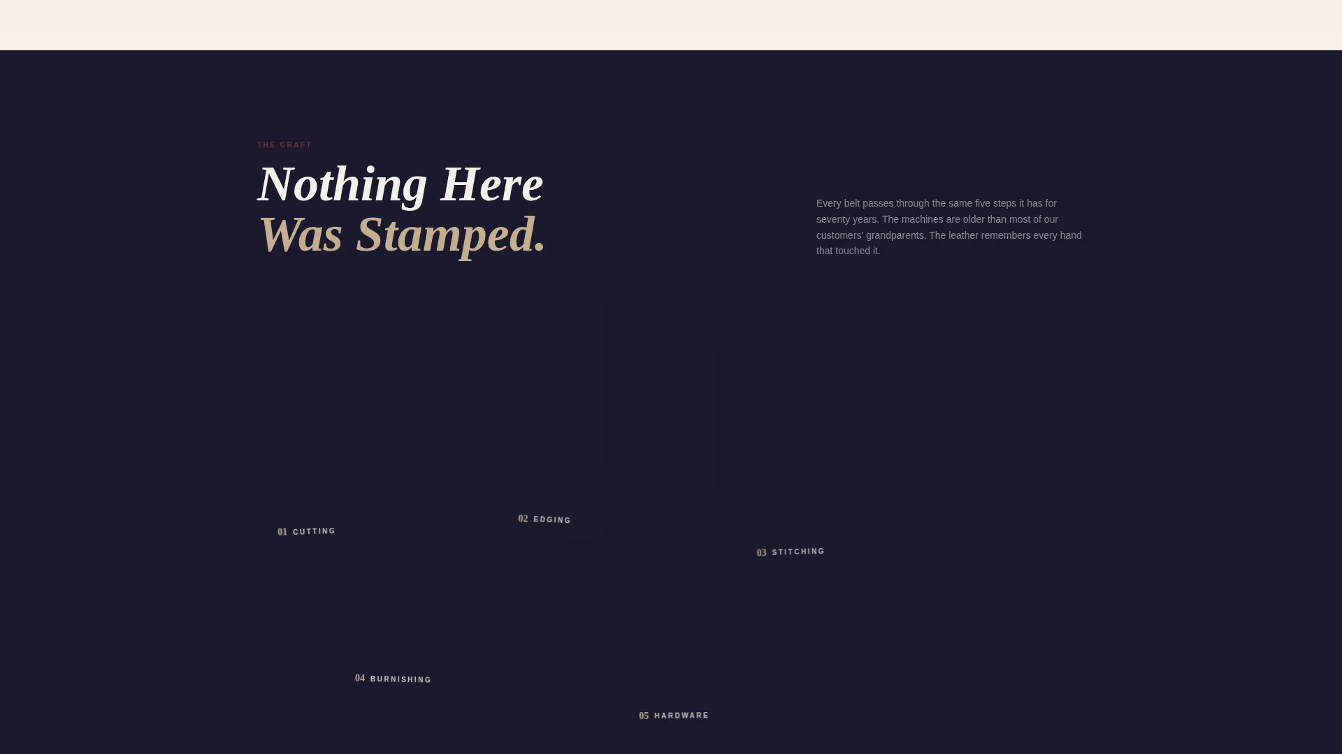 Artisan Leathergoods Landing Page Template