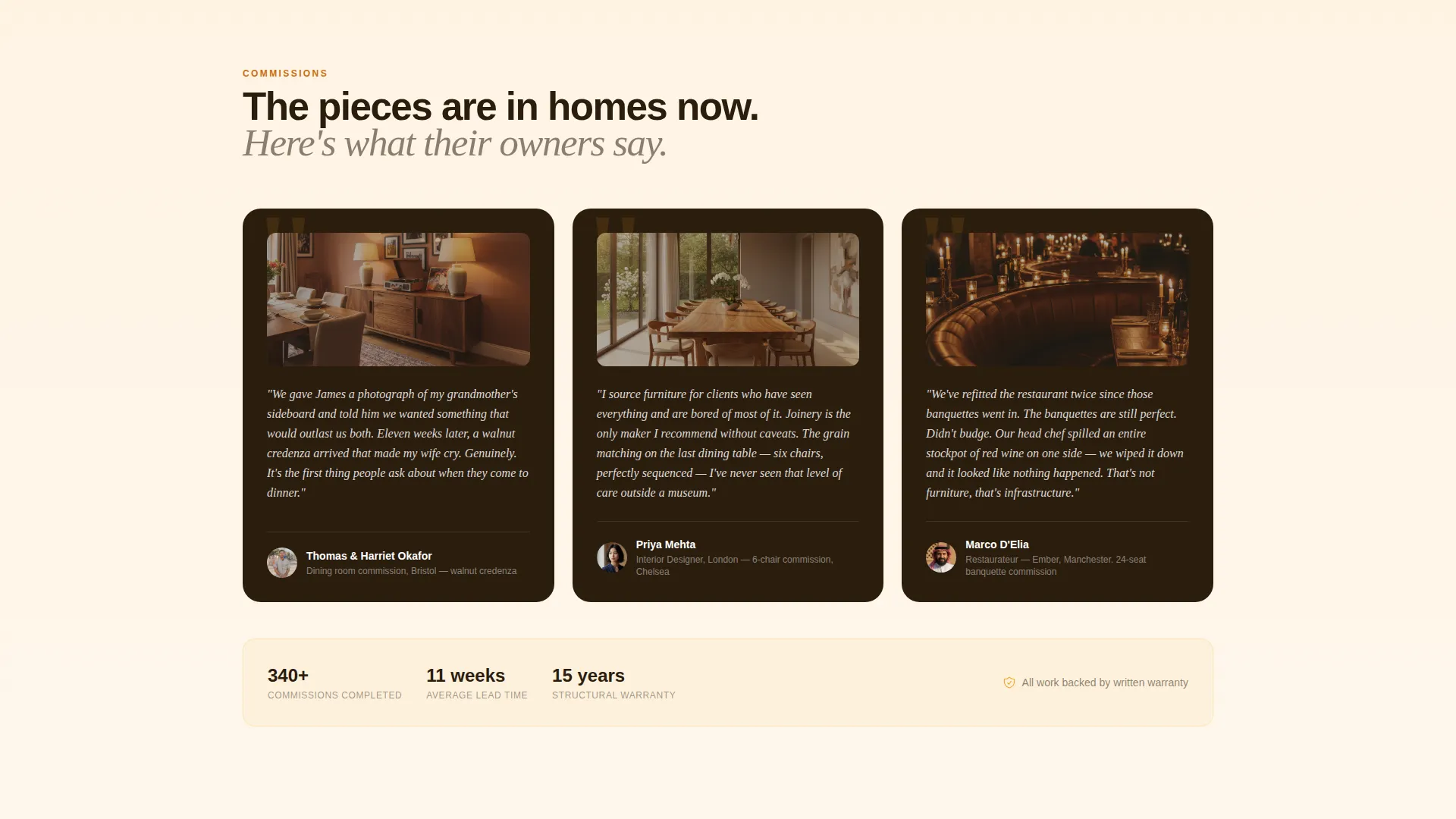 Bespoke Artisan Landing Page Template