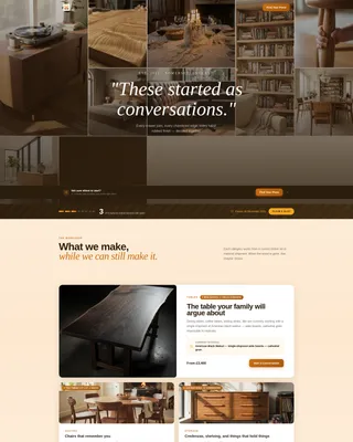 Bespoke Artisan Landing Page Template