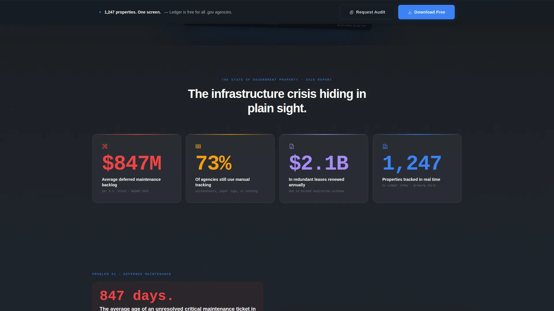 Government Property Management Landing Page Template
