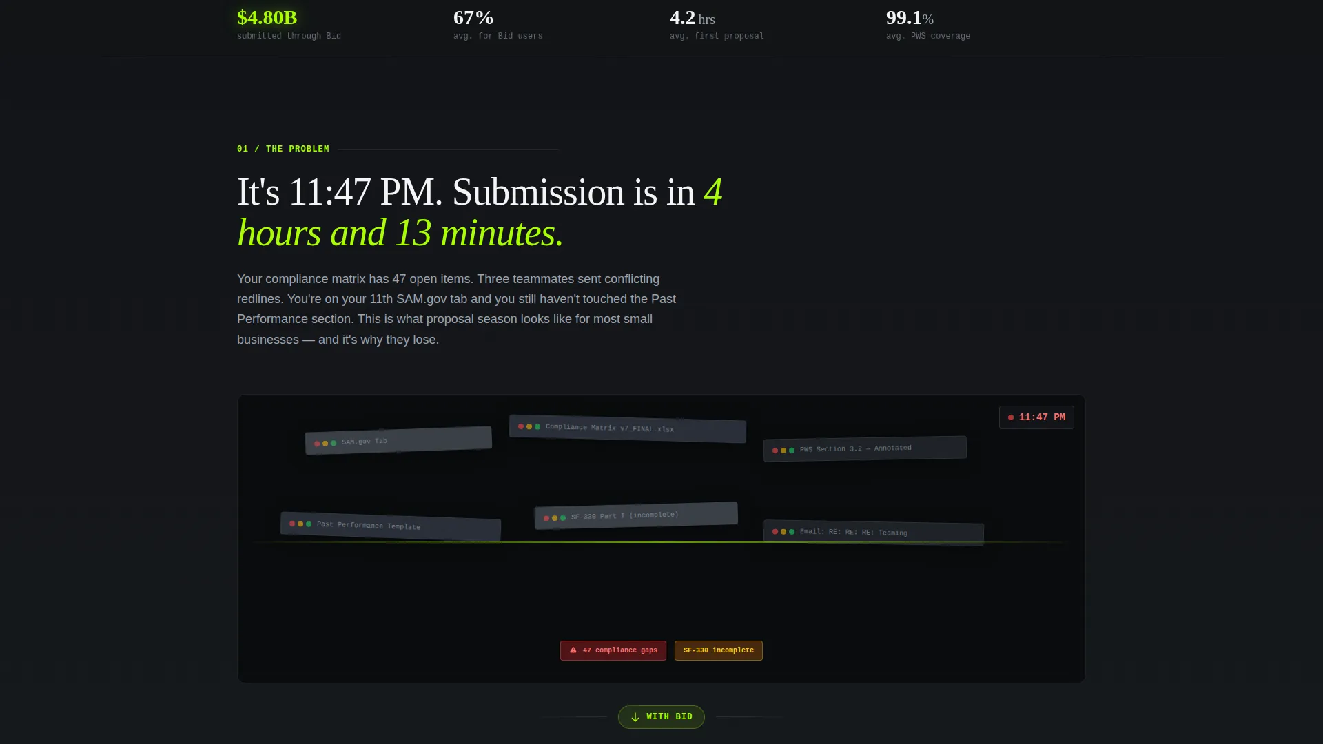 Government Proposal Landing Page Template for GovCon Teams