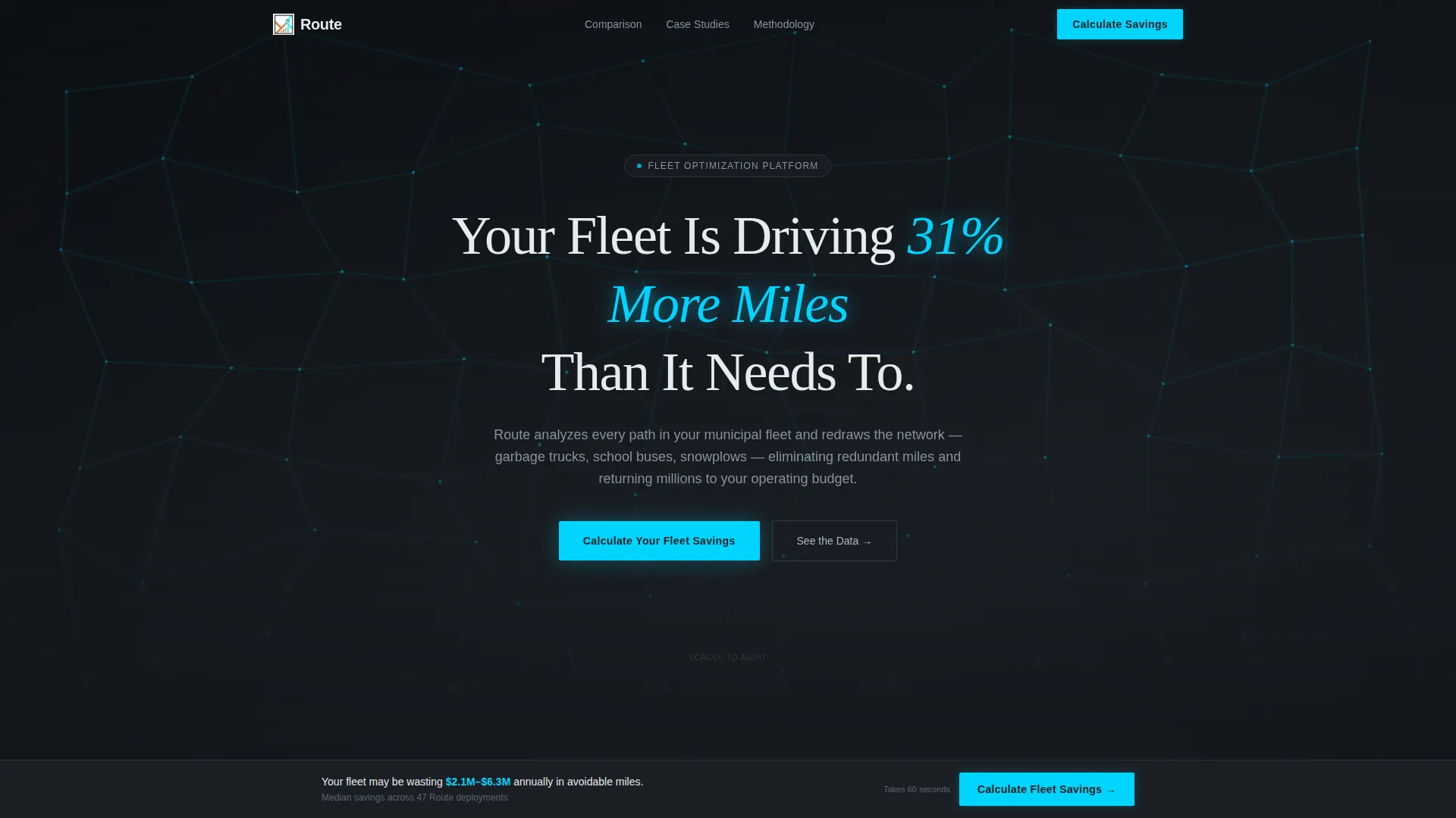 Smart Fleet Routing Landing Page Template