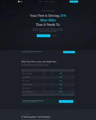 Smart Fleet Routing Landing Page Template