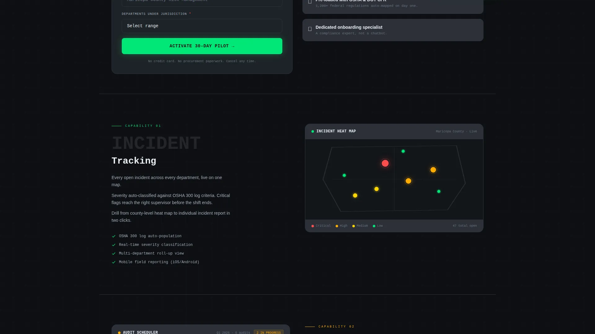 Government Safety Management Landing Page Template