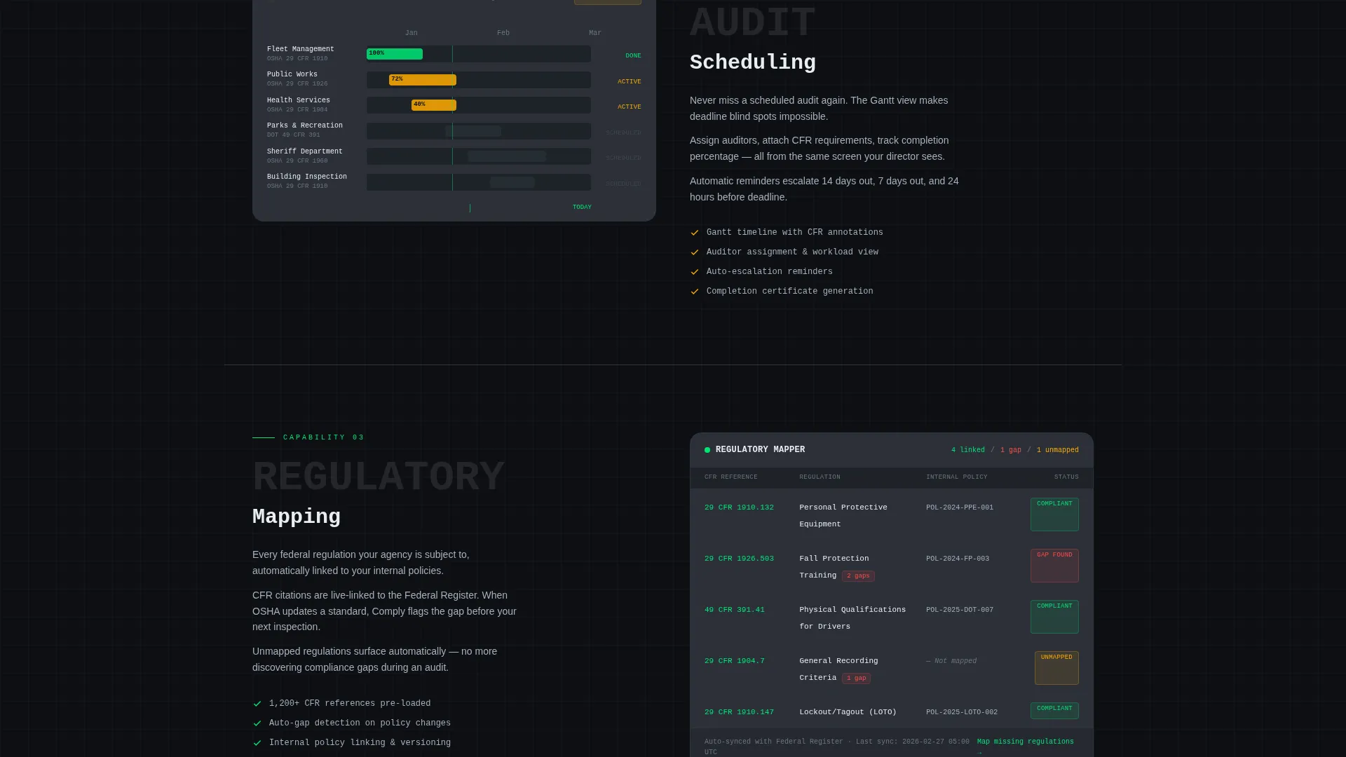 Government Safety Management Landing Page Template