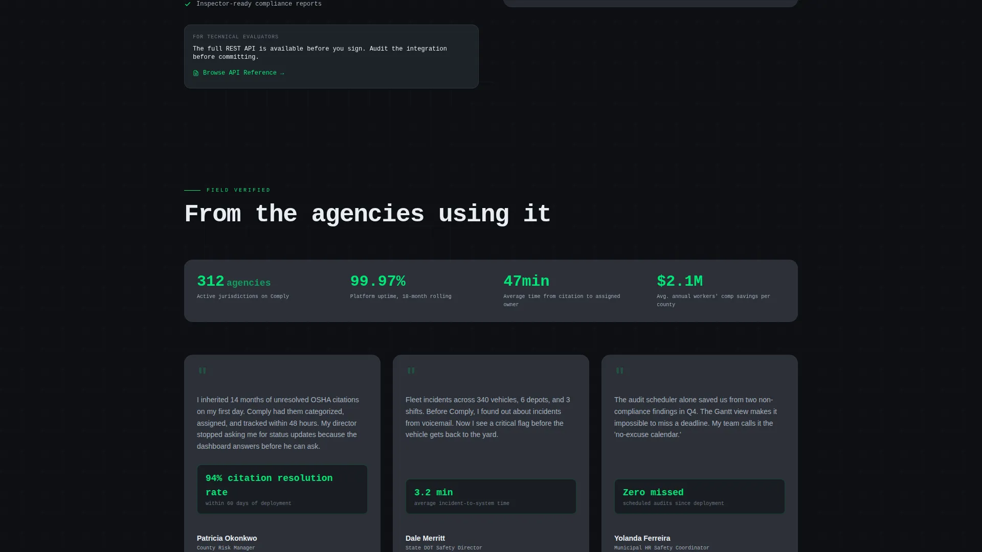 Government Safety Management Landing Page Template