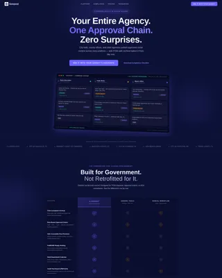 Government Social Media Management Landing Page