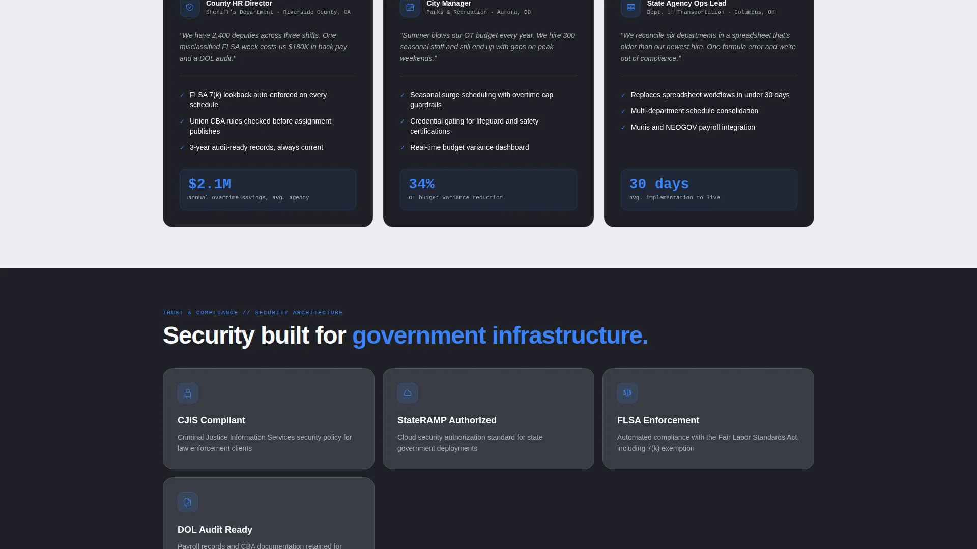 Government Landing Page Template