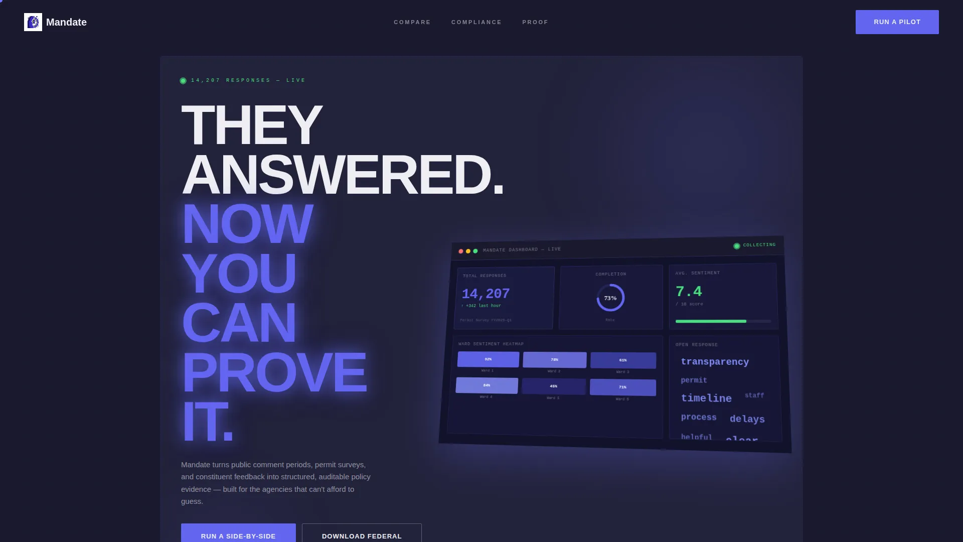 Government Survey & Feedback Landing Page Template