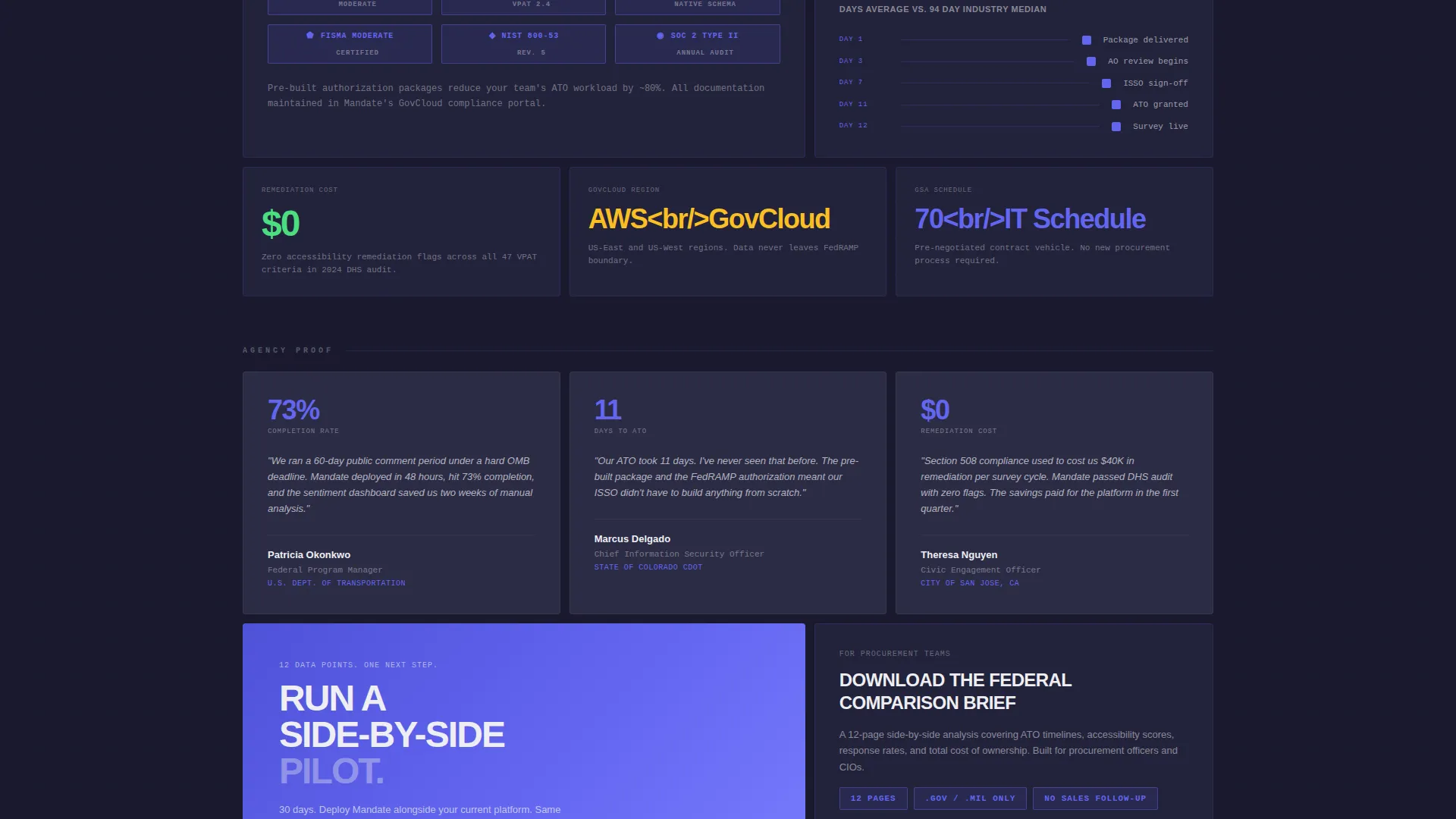 Government Survey & Feedback Landing Page Template
