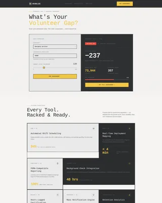 Government Volunteer Management Landing Page Template