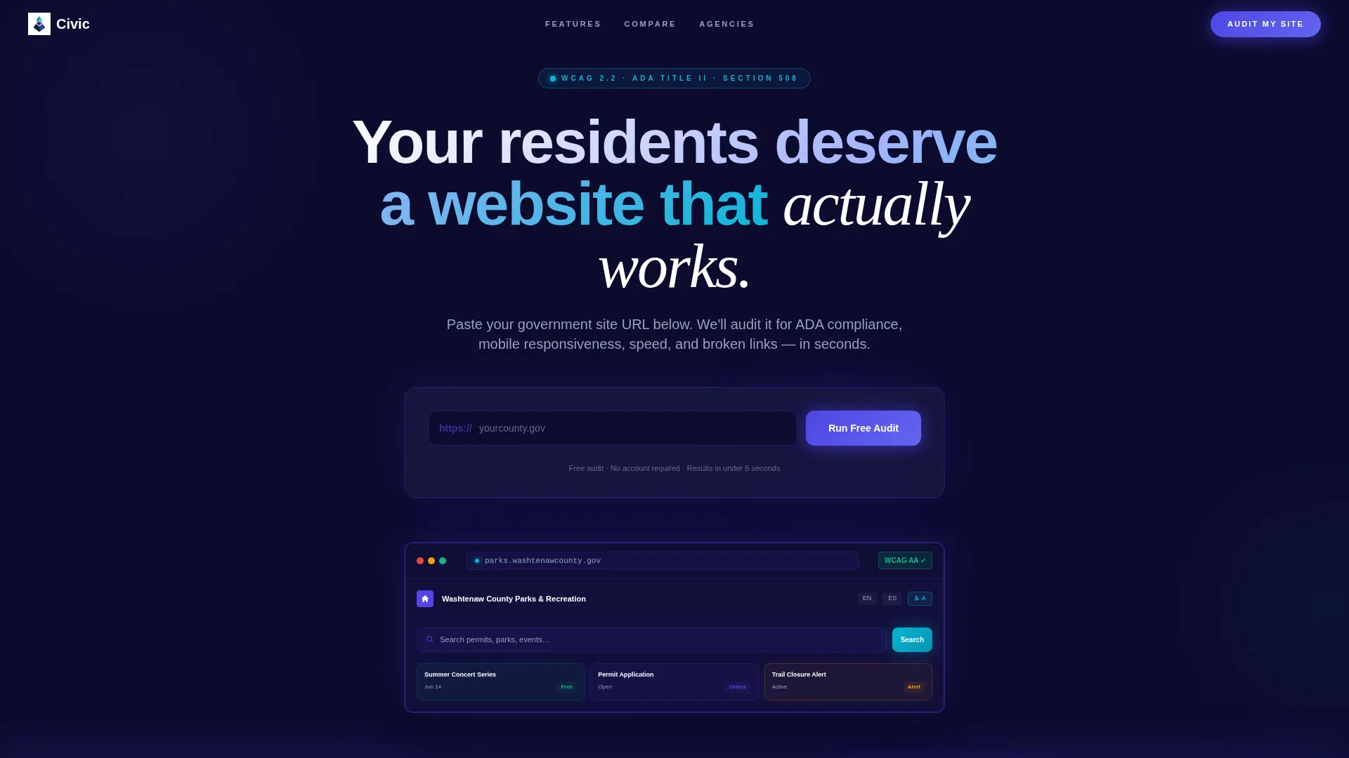 Pro Government Platform Landing Page Template