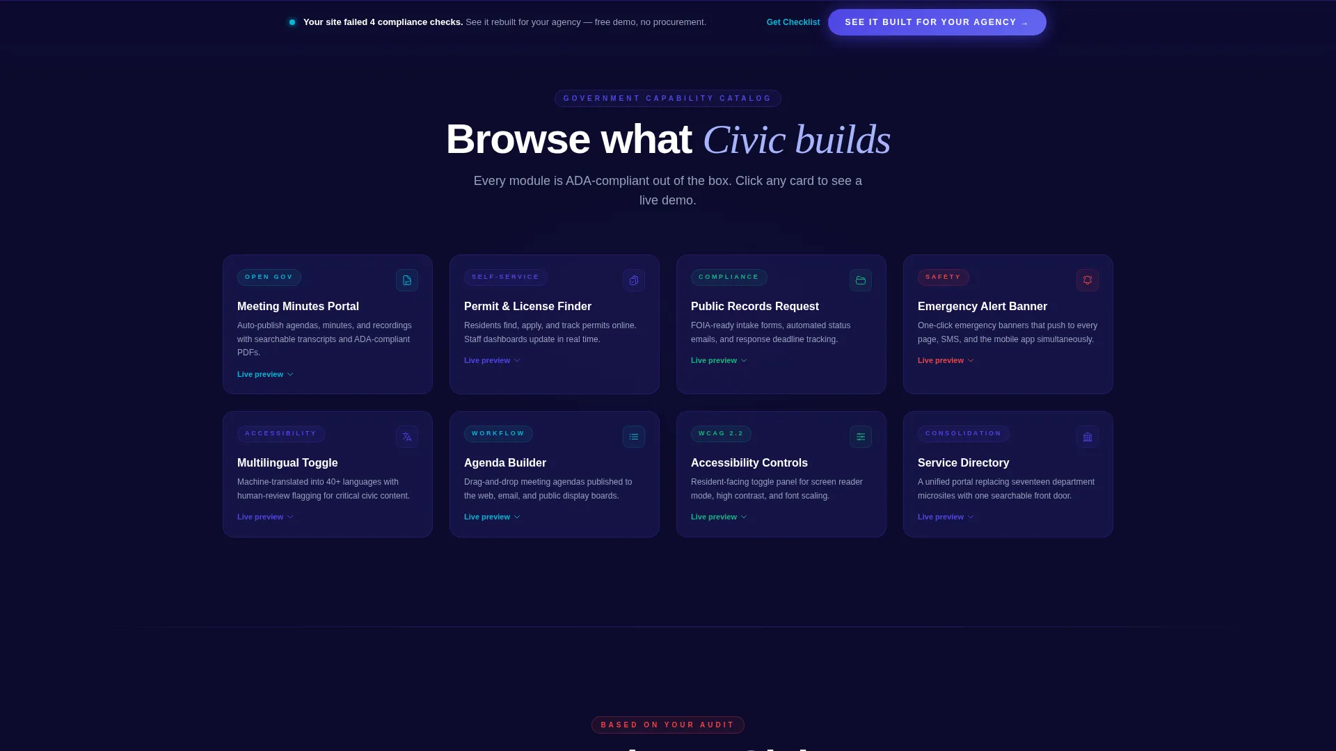 Pro Government Platform Landing Page Template