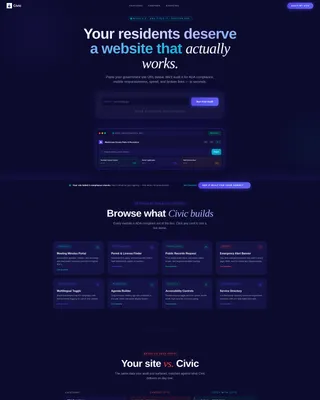 Pro Government Platform Landing Page Template