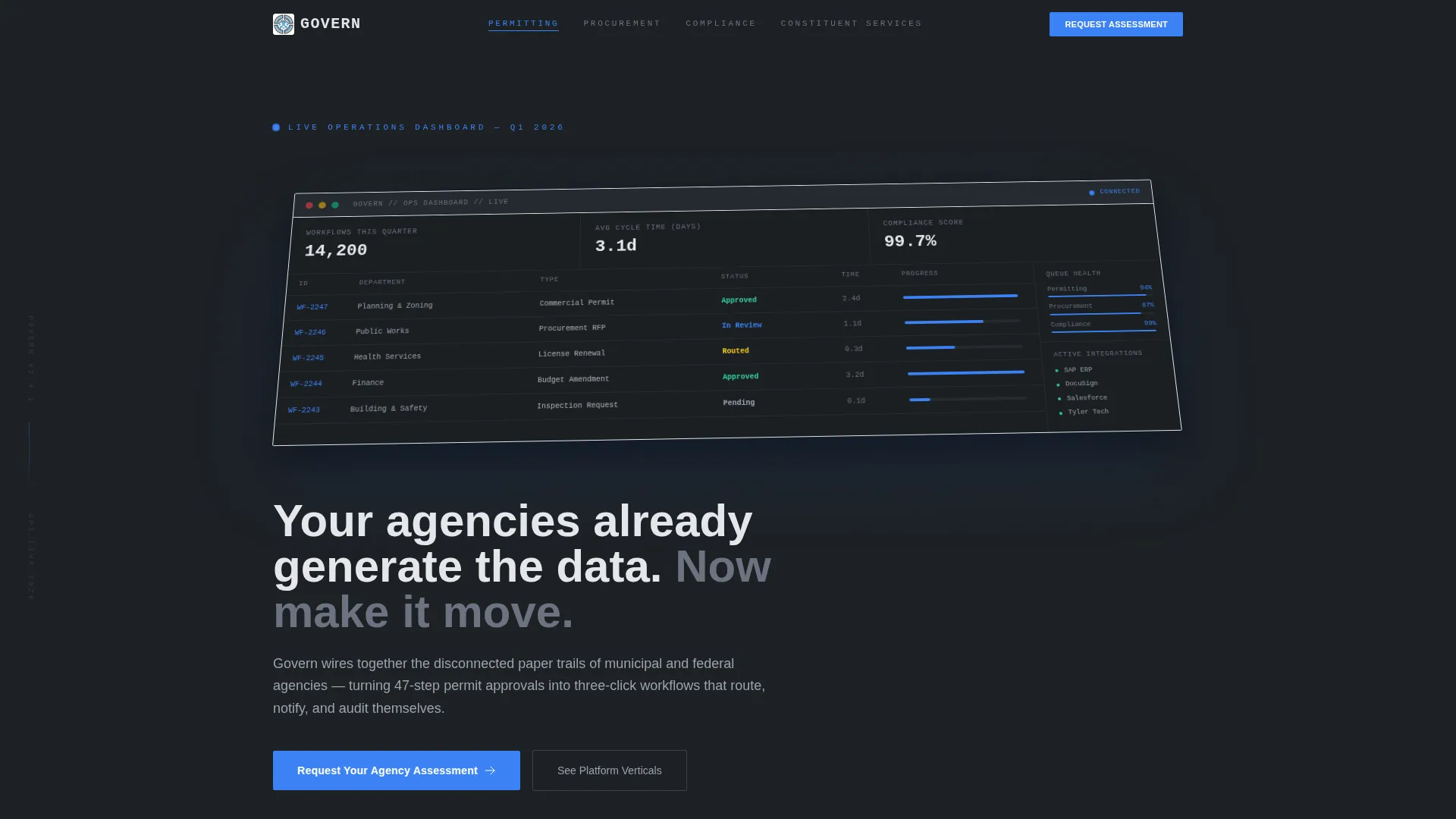 Government Workflow Automation Landing Page Template