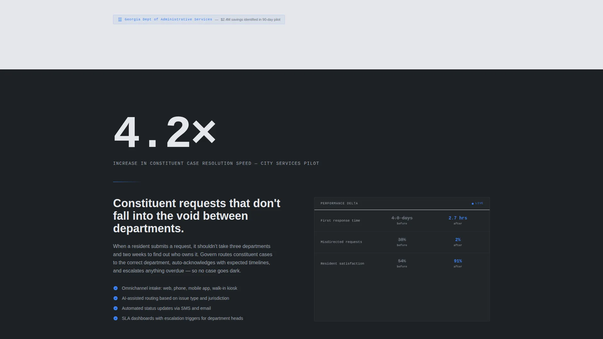 Government Workflow Automation Landing Page Template