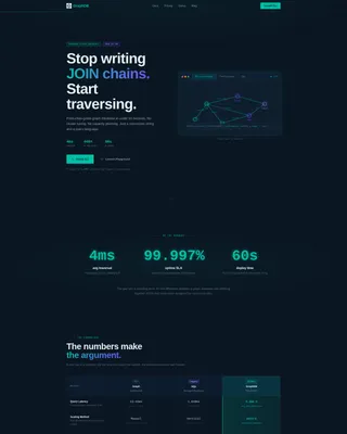 Database Managed Service Landing Page Template