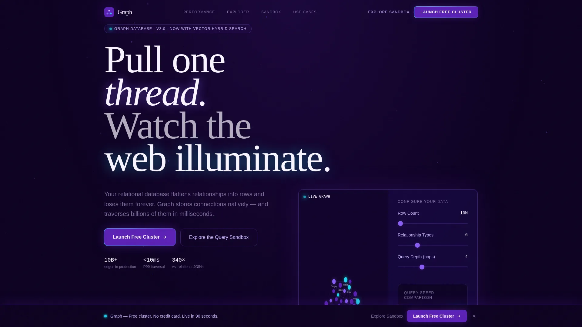 Database Landing Page Template - Electric Indigo