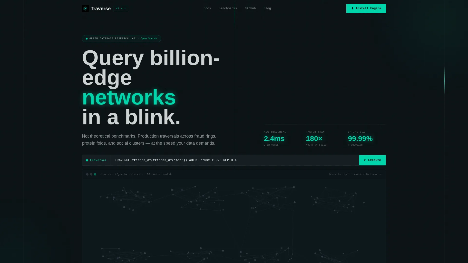 Graph Database Landing Page Template