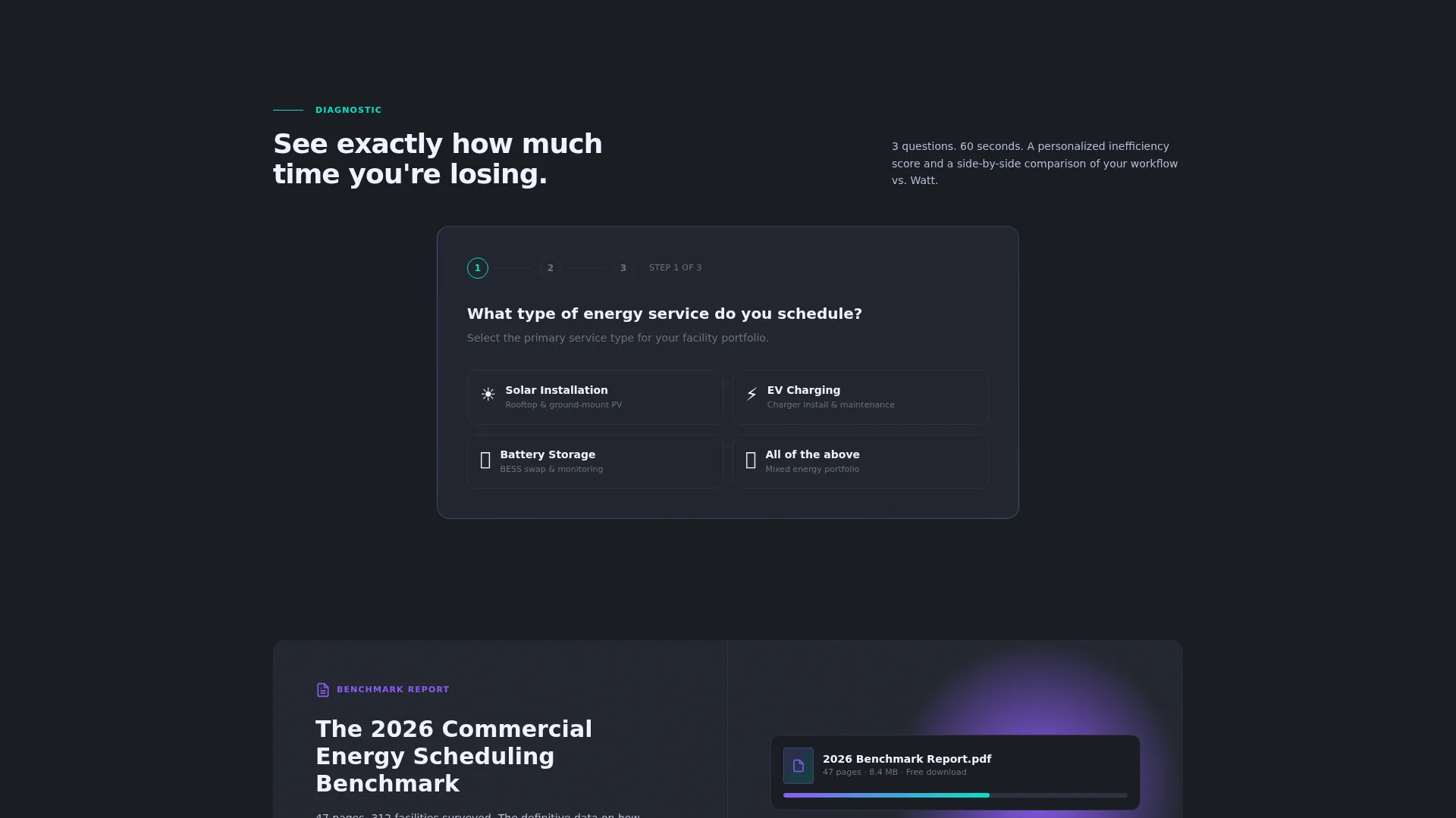 Green Energy Booking System Landing Page Template