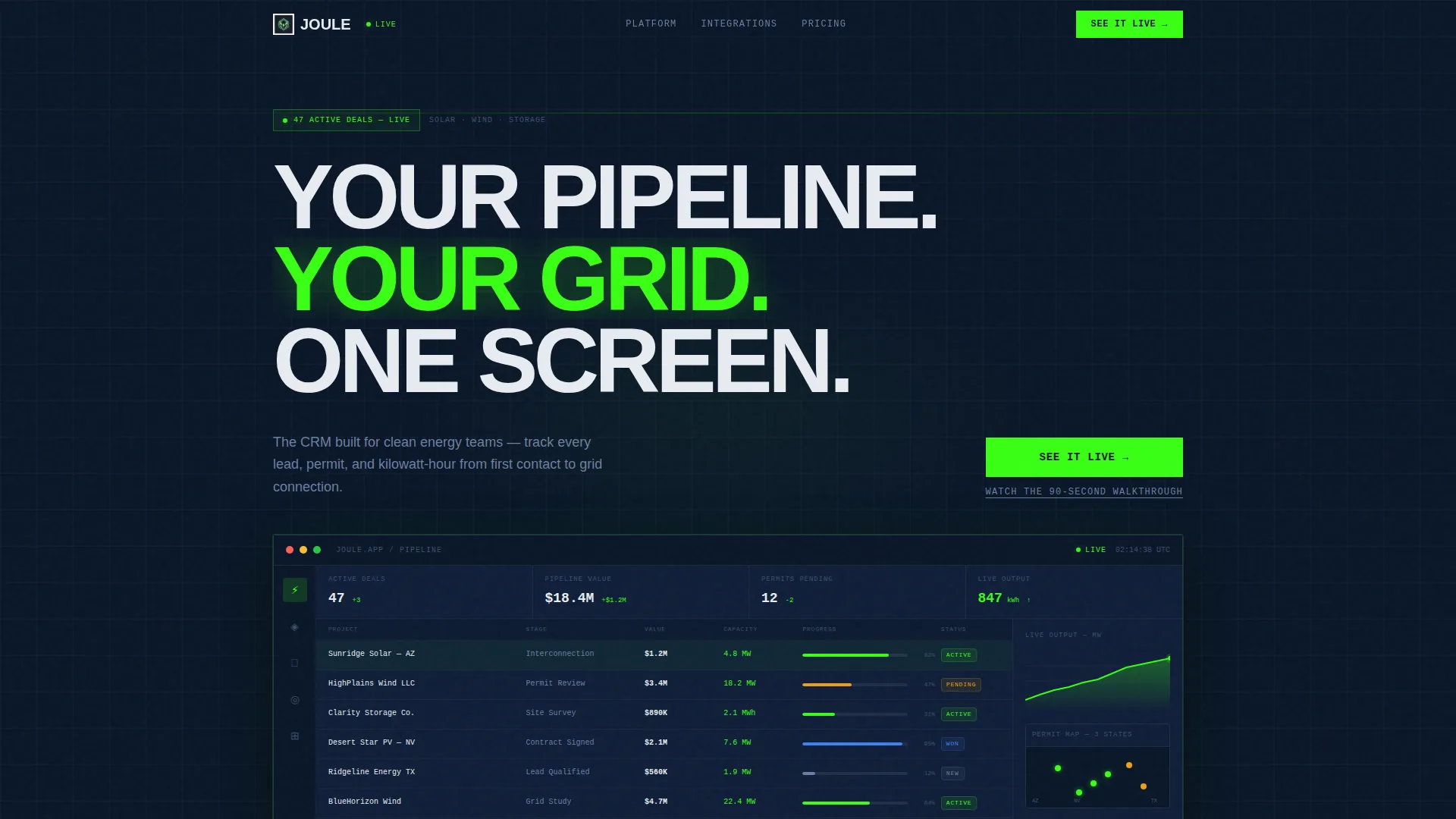 Green Energy CRM Landing Page Template